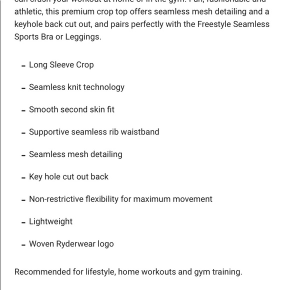 FREESTYLE SEAMLESS LONG SLEEVE CROP - Picture 3 of 8